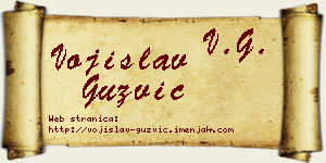 Vojislav Gužvić vizit kartica